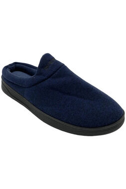 Isotoner Men's Brady Knit Closed Back Slippers Navy - Medium